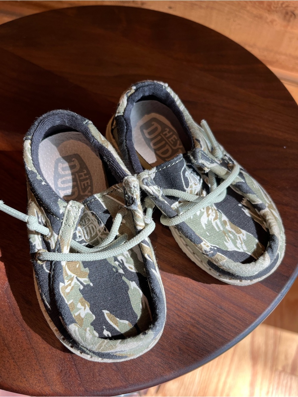 HEY DUDE - Green Camouflage Slip-On Boat Shoes - Picture 4 of 6
